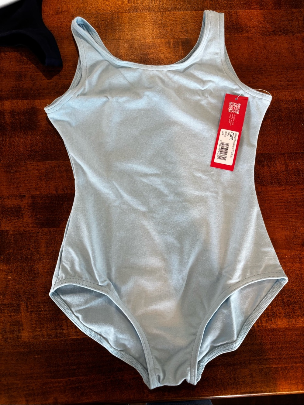 Calezio Girls' Light Blue One-Piece Tank Leotard